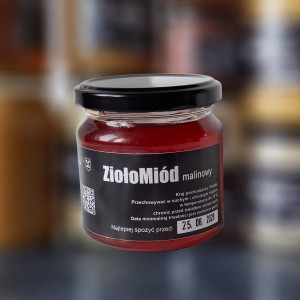 ZiołoMiód malinowy 250g (miód i sok z maliny) Kalinowa Pasieka